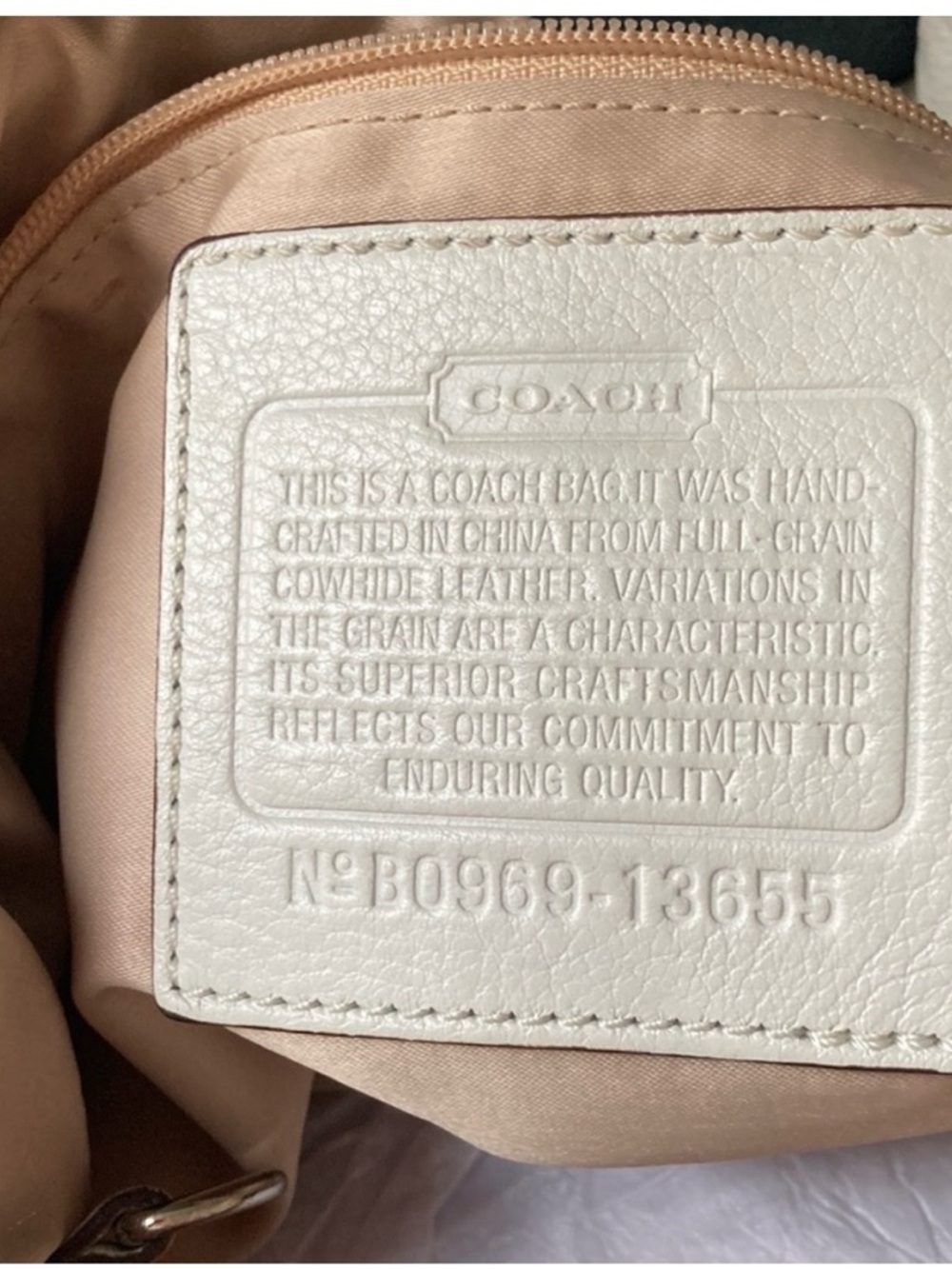 Coach Shoulder Bag Ali Leather Hobo B0969-13655 Soft Cream
Winter White - Picture 5 of 8